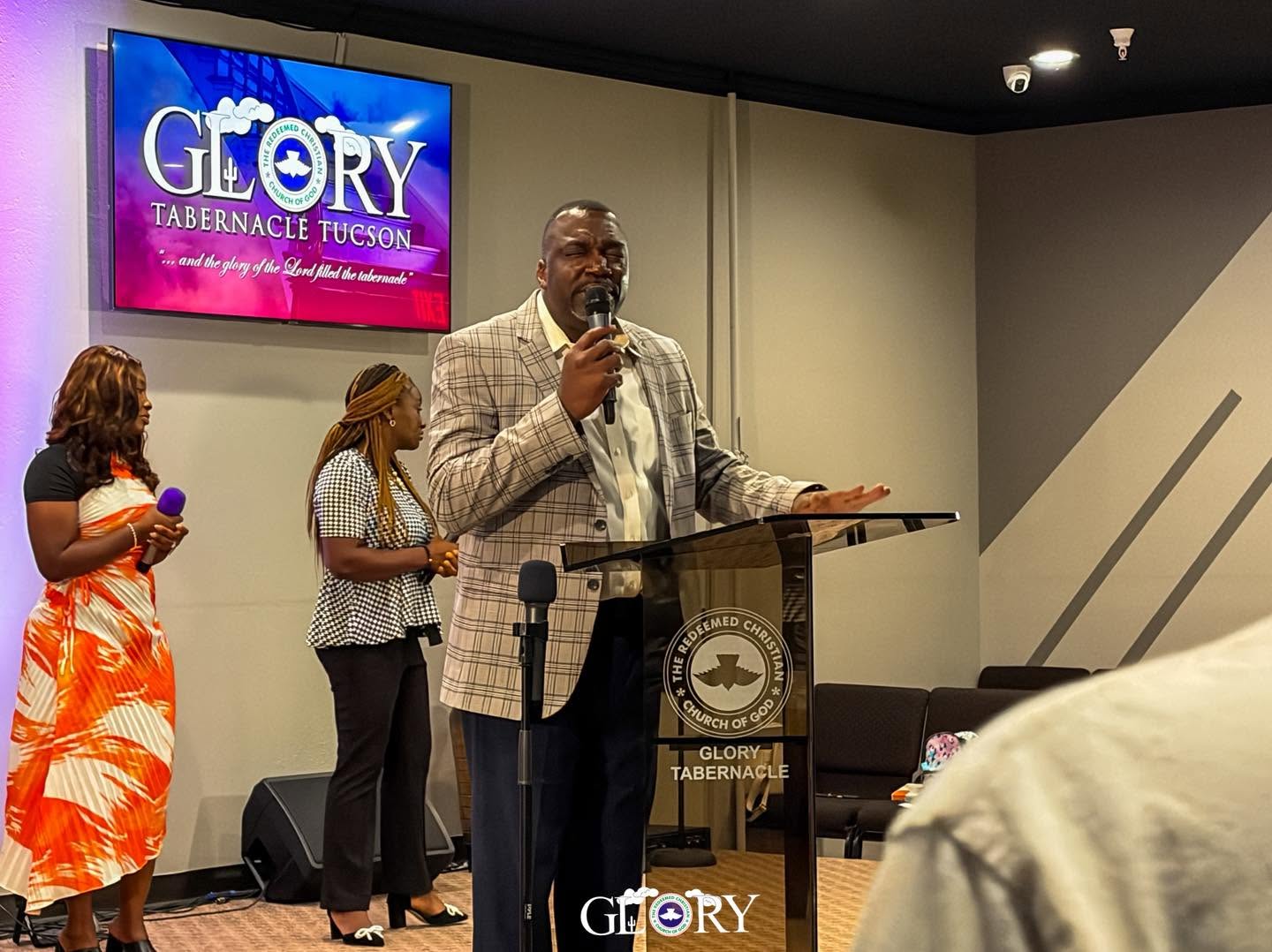 Pastor preaching at Glory Tabernacle Tucson